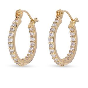 Crystal Haze Gold Mini Serena Hoops